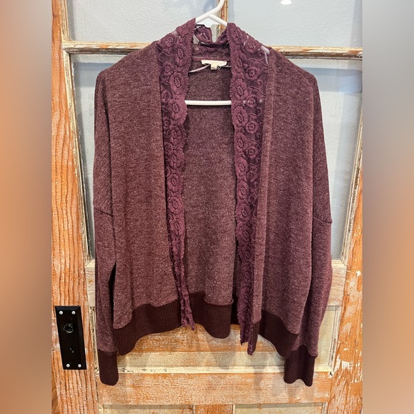 Mystree purple sweater cardigan Size Small - Picture 1 of 8